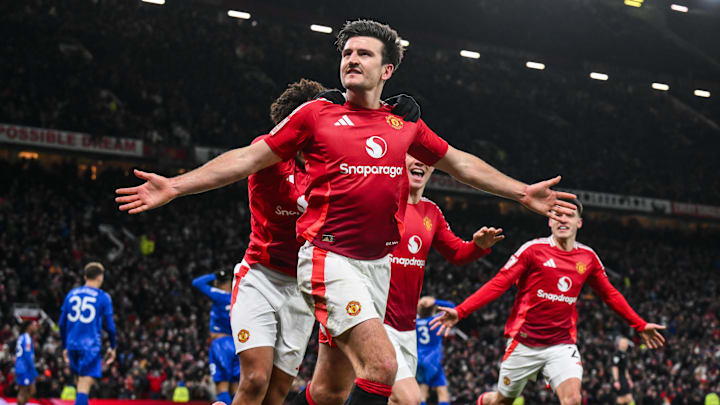 Harry Maguire's goal advanced Manchester United to the FA Cup fifth round. Harry Maguire's goal advanced Manchester United to the FA Cup fifth round.