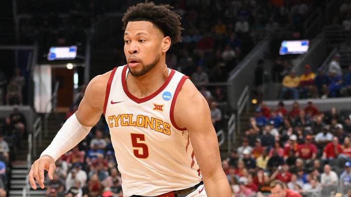 Mar 20, 2026; St. Louis, MO, USA; Iowa State Cyclones forward Joshua Jefferson (5) drives to the basket against the Tennessee State Tigers during the first half of a first round game of the men's 2026 NCAA Tournament at Enterprise Center. Mar 20, 2026; St. Louis, MO, USA; Iowa State Cyclones forward Joshua Jefferson (5) drives to the basket against the Tennessee State Tigers during the first half of a first round game of the men's 2026 NCAA Tournament at Enterprise Center.