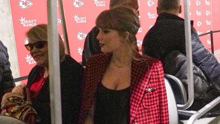 Taylor Swift is at Sunday's Broncos-Chiefs game at Arrowhead. 