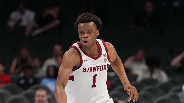 Mar 10, 2026; Charlotte, NC, USA; Stanford Cardinal guard Ebuka Okorie (1) with the ball in the second half at Spectrum Center. Mandatory Credit: Bob Donnan-Imagn Images Mar 10, 2026; Charlotte, NC, USA; Stanford Cardinal guard Ebuka Okorie (1) with the ball in the second half at Spectrum Center. Mandatory Credit: Bob Donnan-Imagn Images