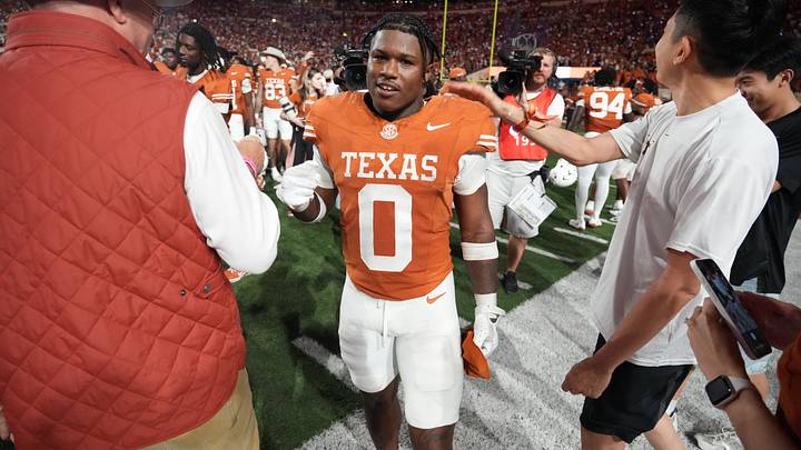 Texas Longhorns running back Raleek Brown (0) on the field after the game against the Mississippi Rebels.