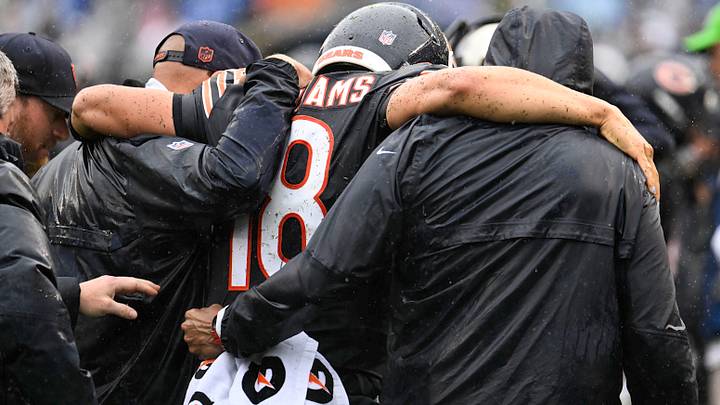 A report Caleb Williams could have a more prolonged absence with this hamstring injury is going to tax the entire Bears team. A report Caleb Williams could have a more prolonged absence with this hamstring injury is going to tax the entire Bears team.
