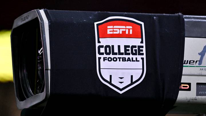 Dec 27, 2025; Houston, TX, USA; A detail view of ESPN College Football logo on a TV camera prior to the game between the Houston Cougars and the Louisiana State Tigers at NRG Stadium. Mandatory Credit: Maria Lysaker-Imagn Images Dec 27, 2025; Houston, TX, USA; A detail view of ESPN College Football logo on a TV camera prior to the game between the Houston Cougars and the Louisiana State Tigers at NRG Stadium. Mandatory Credit: Maria Lysaker-Imagn Images