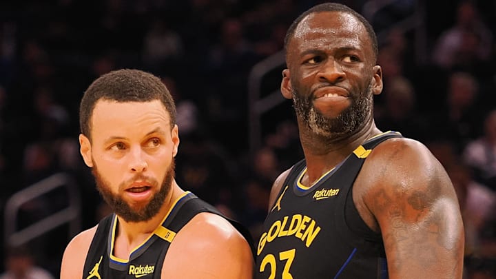 Golden State Warriors guard Stephen Curry (30) and forward Draymond Green (23). Golden State Warriors guard Stephen Curry (30) and forward Draymond Green (23).