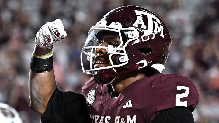 Sep 5, 2026; College Station, Texas, USA; Texas A&M Aggies running back Jamarion Morrow (2) reacts after scoring a touchdown during the third quarter against the Missouri State Bears at Kyle Field. Mandatory Credit: Maria Lysaker-Imagn Images Sep 5, 2026; College Station, Texas, USA; Texas A&M Aggies running back Jamarion Morrow (2) reacts after scoring a touchdown during the third quarter against the Missouri State Bears at Kyle Field. Mandatory Credit: Maria Lysaker-Imagn Images