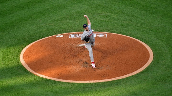 Jun 24, 2025; Anaheim, California, USA; Boston Red Sox pitcher Garrett Crochet (35) throws against the Los Angeles Angels during the second inning at Angel Stadium. Mandatory Credit: Gary A. Vasquez-Imagn Images Jun 24, 2025; Anaheim, California, USA; Boston Red Sox pitcher Garrett Crochet (35) throws against the Los Angeles Angels during the second inning at Angel Stadium. Mandatory Credit: Gary A. Vasquez-Imagn Images