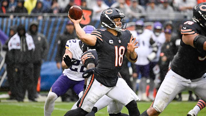 Sep 20, 2026; Chicago, Illinois, USA; Chicago Bears quarterback Caleb Williams (18) passes the ball during the second half against the Minnesota Vikings at Soldier Field. Mandatory Credit: Matt Marton-Imagn Images Sep 20, 2026; Chicago, Illinois, USA; Chicago Bears quarterback Caleb Williams (18) passes the ball during the second half against the Minnesota Vikings at Soldier Field. Mandatory Credit: Matt Marton-Imagn Images