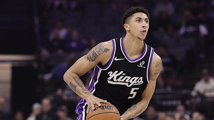 Mar 11, 2026; Sacramento, California, USA; Sacramento Kings guard Nique Clifford (5) gets set for a shot against the Charlotte Hornets during the first quarter at Golden 1 Center. Mandatory Credit: Kelley L Cox-Imagn Images Mar 11, 2026; Sacramento, California, USA; Sacramento Kings guard Nique Clifford (5) gets set for a shot against the Charlotte Hornets during the first quarter at Golden 1 Center. Mandatory Credit: Kelley L Cox-Imagn Images