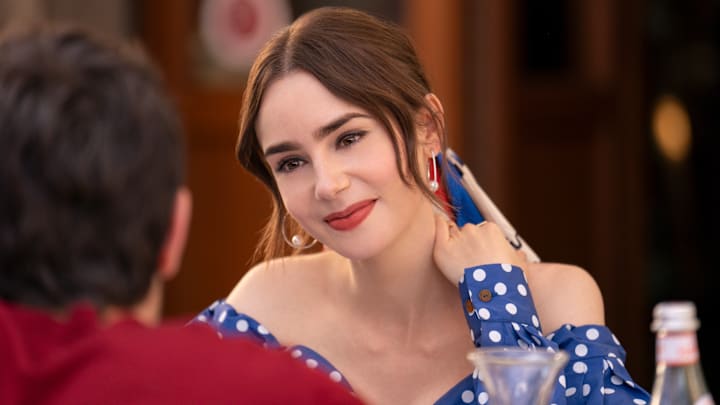 Emily in Paris. Lily Collins as Emily in episode 409 of Emily in Paris. Cr. Giulia Parmigiani/Netflix © 2024