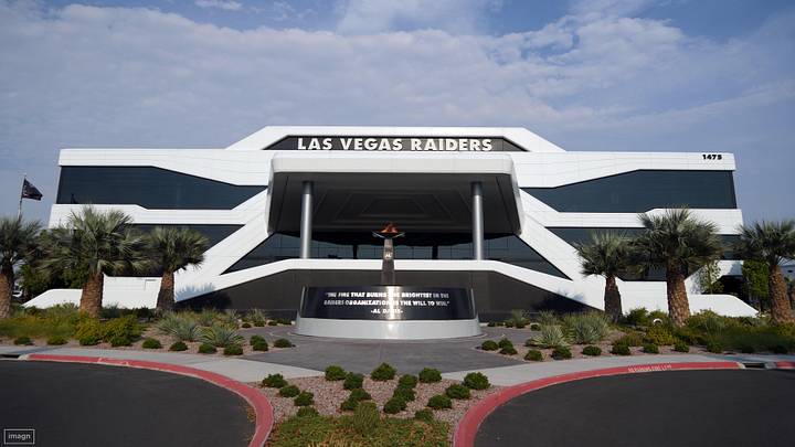 Jul 31, 2023; Henderson, NV, USA; A general overall view of the Las Vegas Raiders headquarters and Jul 31, 2023; Henderson, NV, USA; A general overall view of the Las Vegas Raiders headquarters and