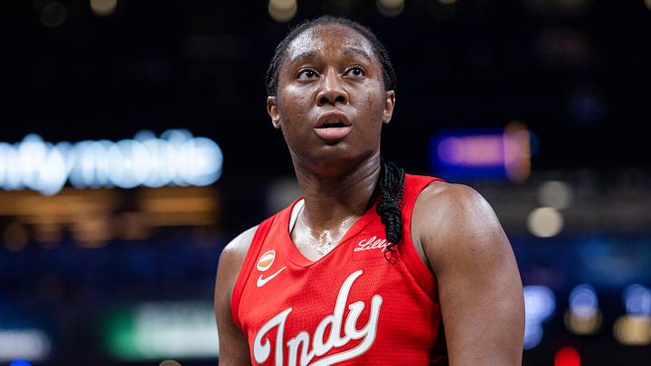 Aug 6, 2026; Indianapolis, Indiana, USA; Indiana Fever center Aliyah Boston (7) looks on in the first half against the Las Vegas Aces at Gainbridge Fieldhouse. Mandatory Credit: Trevor Ruszkowski-Imagn Images Aug 6, 2026; Indianapolis, Indiana, USA; Indiana Fever center Aliyah Boston (7) looks on in the first half against the Las Vegas Aces at Gainbridge Fieldhouse. Mandatory Credit: Trevor Ruszkowski-Imagn Images