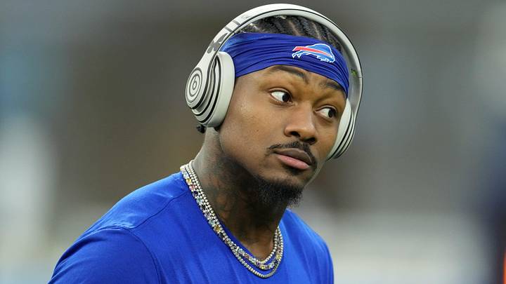 Buffalo Bills wide receiver Stefon Diggs on the field before a game against the Los Angeles Chargers.