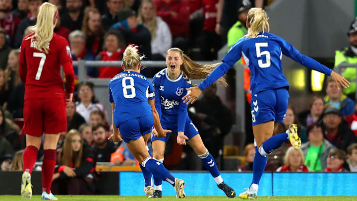 Everton beat Liverpool in gameweek 2 of the WSL Everton beat Liverpool in gameweek 2 of the WSL