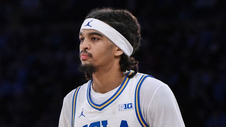 Dec 21, 2024; New York, NY, USA; UCLA Bruins guard Skyy Clark (55) during the second half against the against the North Carolina Tar Heels at Madison Square Garden. Mandatory Credit: John Jones-Imagn Images Dec 21, 2024; New York, NY, USA; UCLA Bruins guard Skyy Clark (55) during the second half against the against the North Carolina Tar Heels at Madison Square Garden. Mandatory Credit: John Jones-Imagn Images