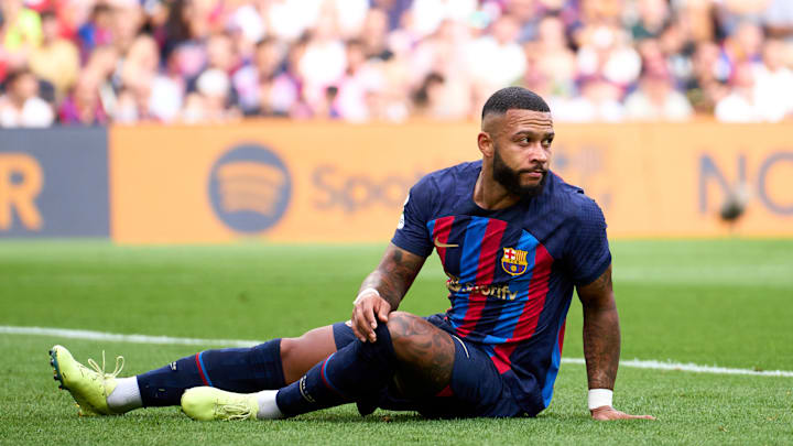 Memphis Depay con el FC Barcelona