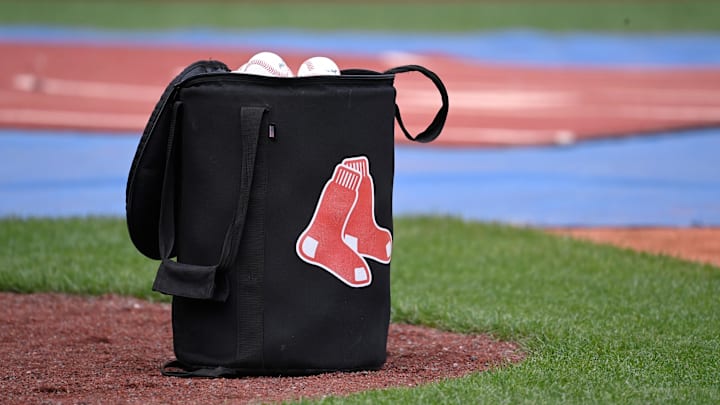 May 12, 2024; Boston, Massachusetts, USA; A bag of baseballs sits on the diamond before a game against between the Boston Red Sox and the Washington Nationals at Fenway Park. Mandatory Credit: Eric Canha-Imagn Images May 12, 2024; Boston, Massachusetts, USA; A bag of baseballs sits on the diamond before a game against between the Boston Red Sox and the Washington Nationals at Fenway Park. Mandatory Credit: Eric Canha-Imagn Images