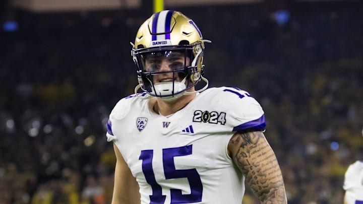 Edge rusher  Zach Durfee is shown before the CFP championship game against Michigan.  