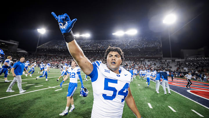 BYU linebacker Siale Esera against Arizona