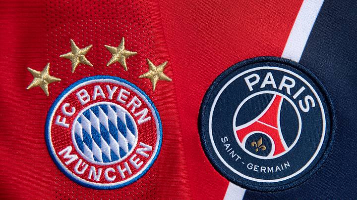 The FC Bayern Munich and Paris Saint-Germain Club Badges