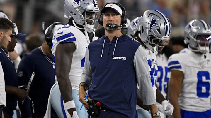 Dallas Cowboys head coach Brian Schottenheimer during the game between the Dallas Cowboys and the Baltimore Ravens.