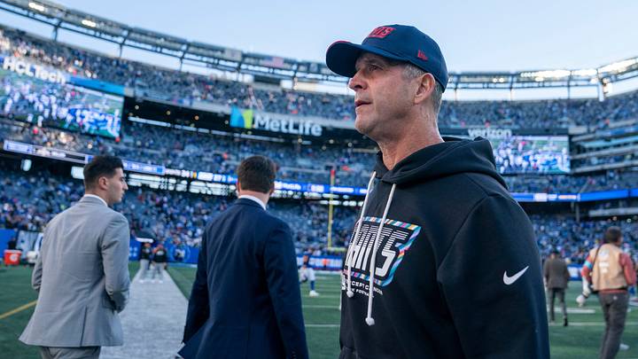 New York Giants head coach John Harbaugh walks off there field following a defeat to the Saint during a week 6 NFL football game between New York Giants and New Orleans Saints on Sunday, Oct. 18, 2026, at MetLife Stadium in East Rutherford, NJ. New York Giants head coach John Harbaugh walks off there field following a defeat to the Saint during a week 6 NFL football game between New York Giants and New Orleans Saints on Sunday, Oct. 18, 2026, at MetLife Stadium in East Rutherford, NJ.