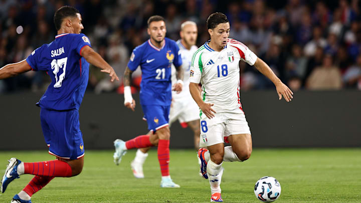 Itália venceu a França de virada por 3 a 1