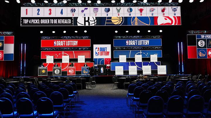 May 10, 2026; Chicago, IL, USA; A general view before the 2026 NBA Draft Lottery at Navy Pier. Mandatory Credit: David Banks-Imagn Images