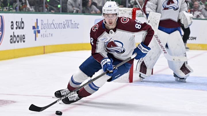 Colorado Avalanche forward Martin Necas (88) || Mandatory Credit: Jerome Miron-Imagn Images