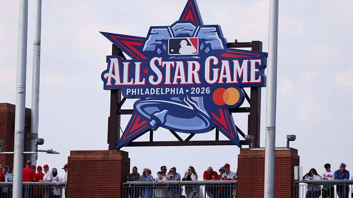 MLB fans stand under a 2026 All-Star Game in Philadelphia.