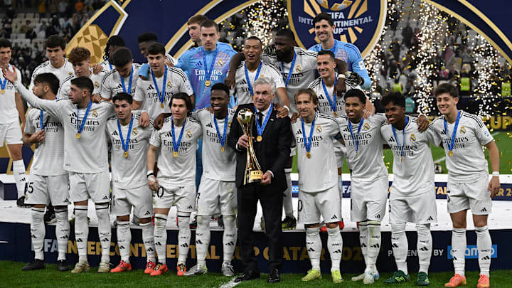 Carlo Ancelotti lifted his 15th trophy as Real Madrid manager Carlo Ancelotti lifted his 15th trophy as Real Madrid manager