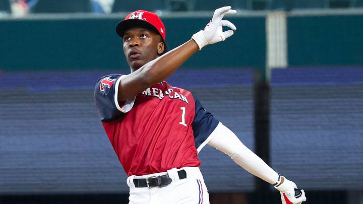 American League Future  infielder Sebastian Walcott.  Credit: Kevin Jairaj-USA TODAY Sports