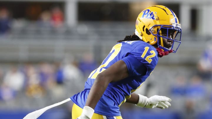 Sep 23, 2023; Pittsburgh, Pennsylvania, USA; Pittsburgh Panthers defensive back M.J. Devonshire (12)