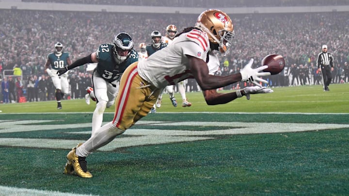 WR Brandon Aiyuk is the perfect trade target for the Patriots this offseason. 