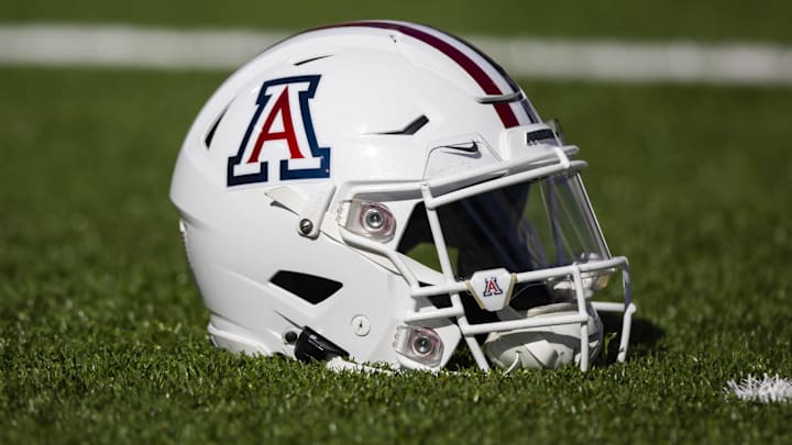 Arizona Wildcats helmet on the field