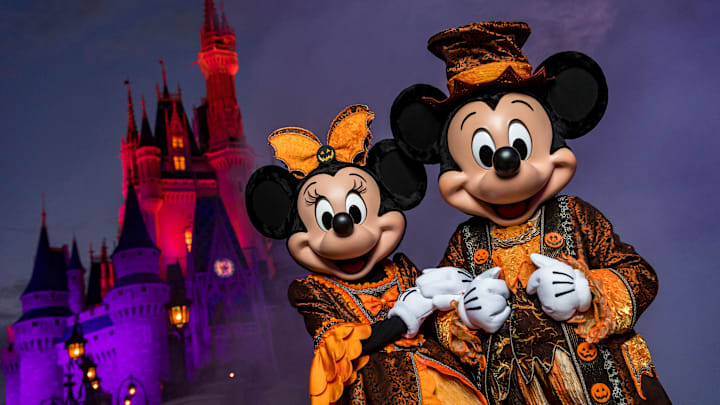 Eerie lighting, fall dcor and Mickey Mouse-shaped Jack-O-Lanterns set the stage at Magic Kingdom for MickeyÕs Not-So-Scary Halloween Party. The family-friendly after-hours event offers trick-or-treating, meet and greets with favorite characters in costume, plus the must-see ÒMickeyÕs Boo-to-You Halloween ParadeÓ and ÒHappy HalloWishesÓ fireworks display. MickeyÕs Not-So-Scary Halloween Party is a special ticket event and takes place on select nights each fall at Walt Disney World Resort in Lake