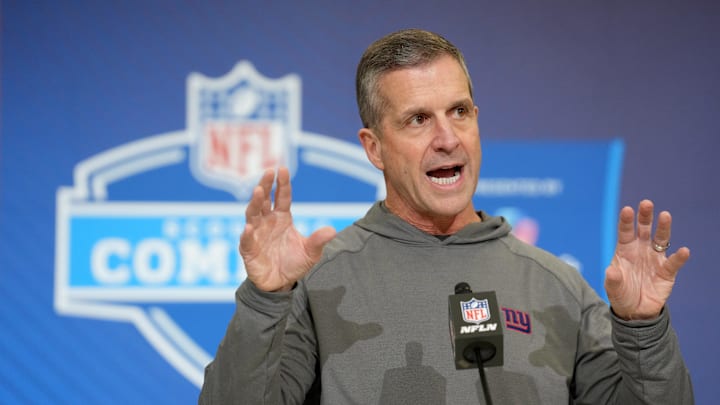 New York Giants coach John Harbaugh New York Giants coach John Harbaugh