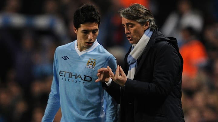 Samir Nasri et Roberto Mancini