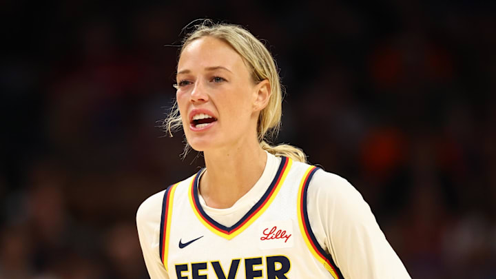 Indiana Fever guard Sophie Cunningham (8) 