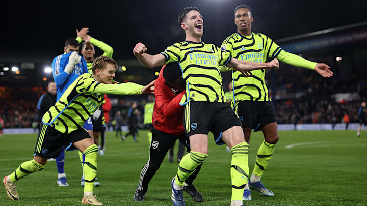 Arsenal beat Luton 4-3 in December thanks to a 97th minute winner from Declan Rice