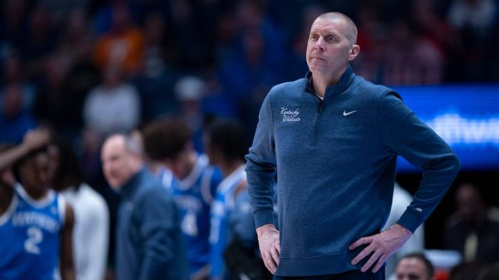 Kentucky coach Mark Pope works the sideline against Florida during their quarterfinal game of the 2026 SEC Men’s Basketball Tournament at Bridgestone Arena in Nashville, Tenn., Friday, March 13, 2026. Kentucky coach Mark Pope works the sideline against Florida during their quarterfinal game of the 2026 SEC Men’s Basketball Tournament at Bridgestone Arena in Nashville, Tenn., Friday, March 13, 2026.