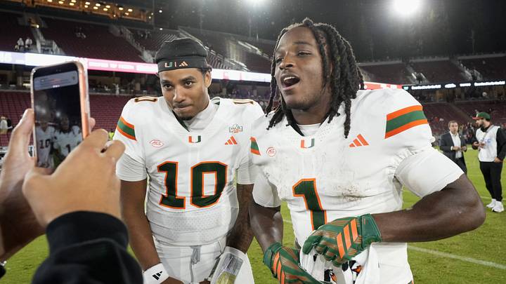 The Miami duo of Darian Mensah and Malachi Toney is one of college football’s most dynamic. The Miami duo of Darian Mensah and Malachi Toney is one of college football’s most dynamic.