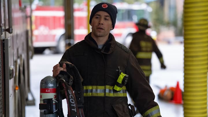 CHICAGO FIRE -- "Do Not Resuscitate" Episode 1414 -- Pictured: Brandon Larracuente as Sal Vasquez 