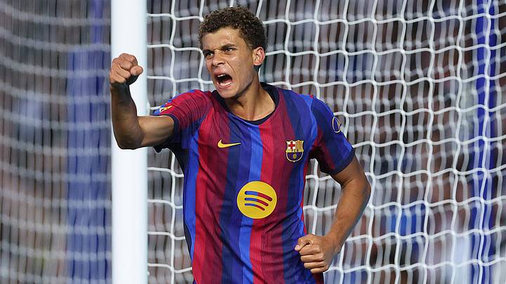 Hamza Abdelkarim impressed in Barcelona’s preseason debut. Hamza Abdelkarim impressed in Barcelona’s preseason debut.