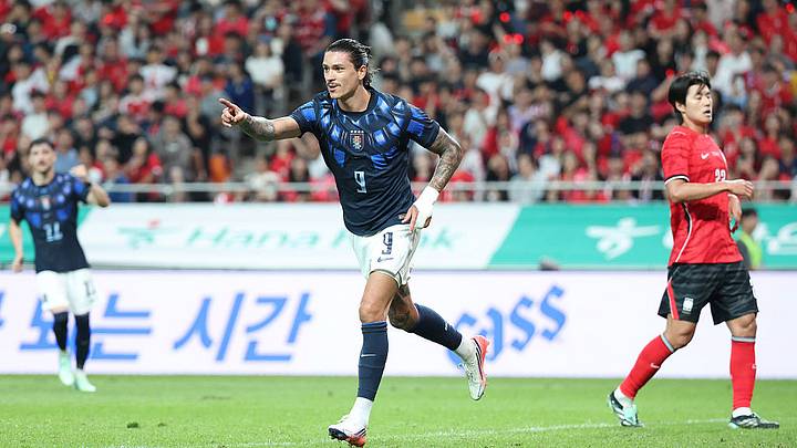 Darwin Núnez anotó un doblete en la victoria de Uruguay 4-1 sobre Corea del Sur. Darwin Núnez anotó un doblete en la victoria de Uruguay 4-1 sobre Corea del Sur.