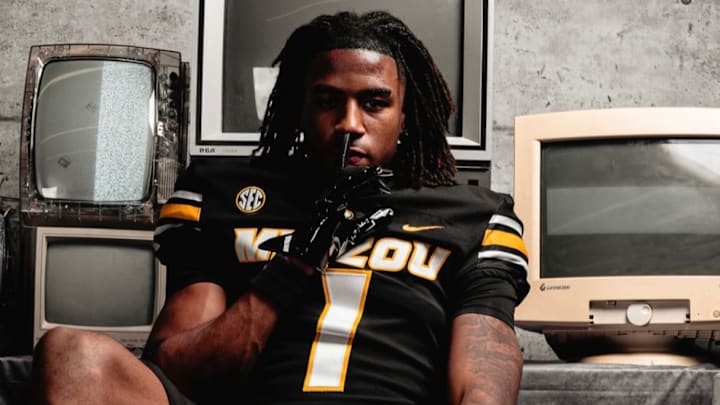 Marked Tree running back TJ Hodges on his official visit to the University of Missouri on Sunday, June 8, 2025.