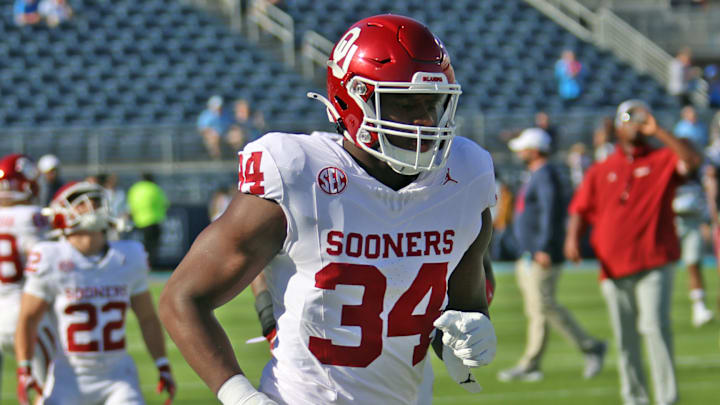 Oklahoma defensive end P.J. Adebawore Oklahoma defensive end P.J. Adebawore
