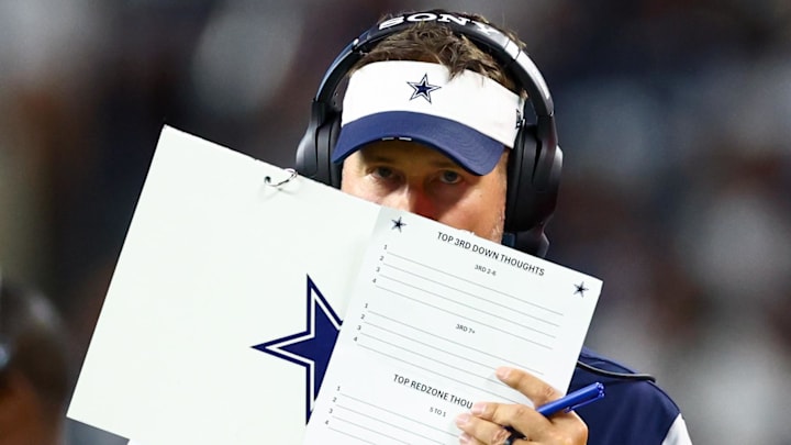Dallas Cowboys head coach Brian Schottenheimer during the second half against the Baltimore Ravens.