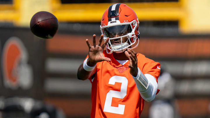 Shedeur Sanders is competing for the Browns’ starting quarterback job. 