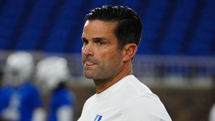 Duke football head coach Manny Diaz