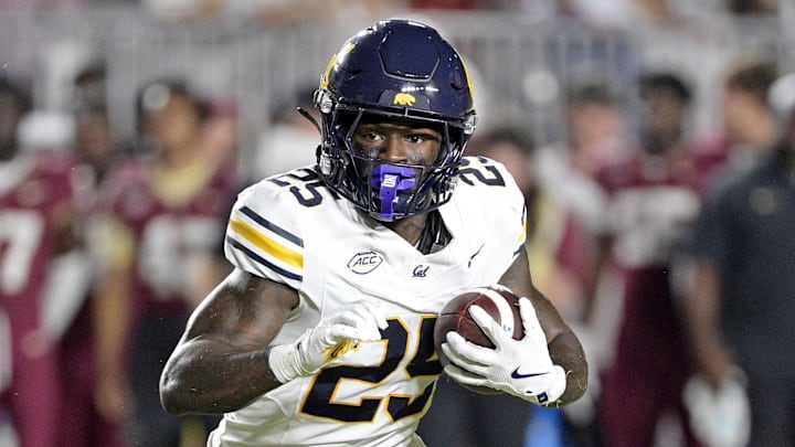 Cal sophomore running back Jaivian Thomas Cal sophomore running back Jaivian Thomas